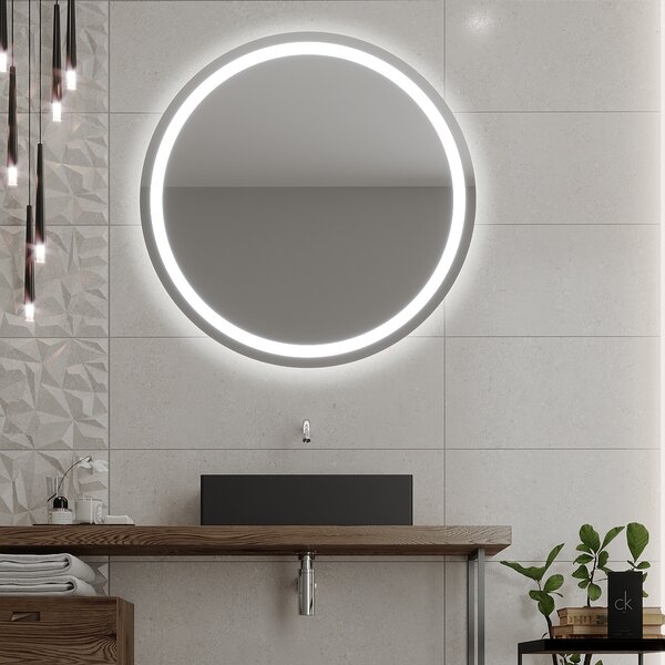 Okrúhle zrkadlo do kúpeľne s LED osvetlením C4