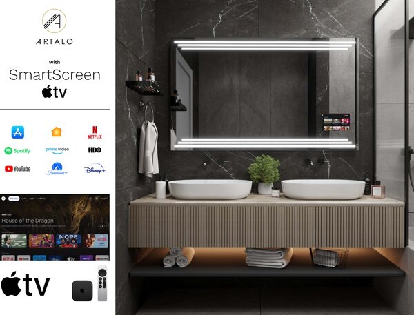 Zrkadlo do kúpeľne s LED osvetlením M17 premium