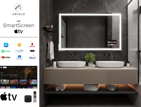 LED zrkadlo v ráme do kúpeľne M7