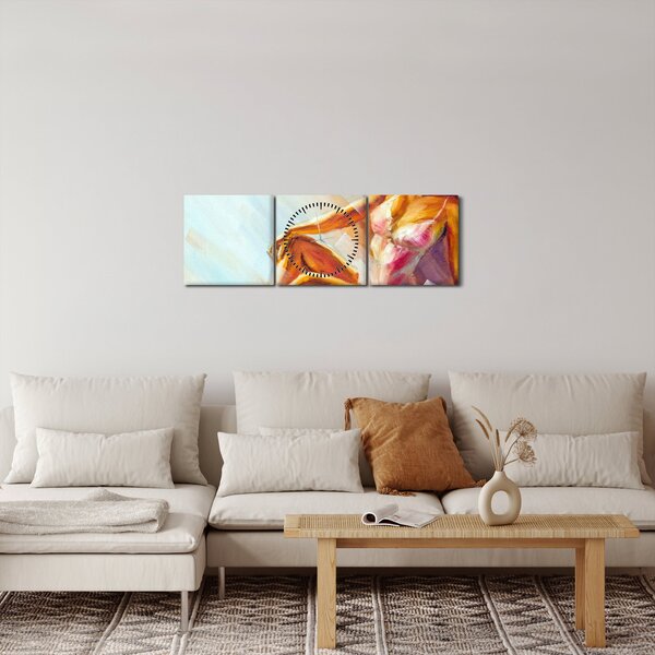 Obraz - Tanečnica (s hodinami) (90x30 cm)