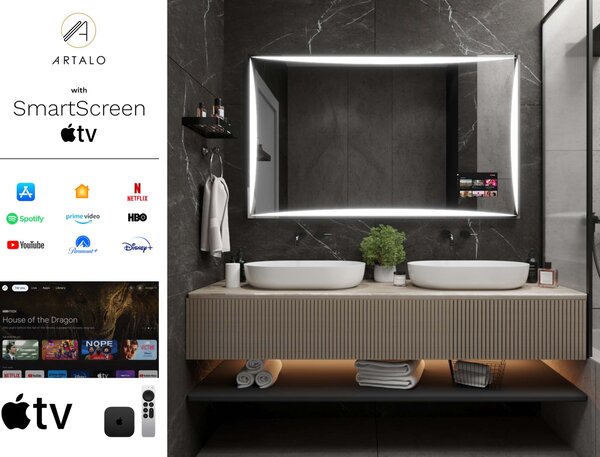 Zrkadlo do kúpeľne s LED osvetlením M5 premium