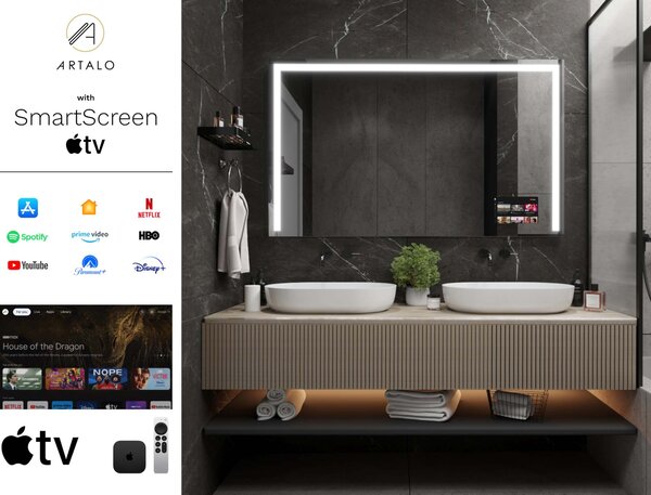 Zrkadlo do kúpeľne s LED osvetlením M9 premium