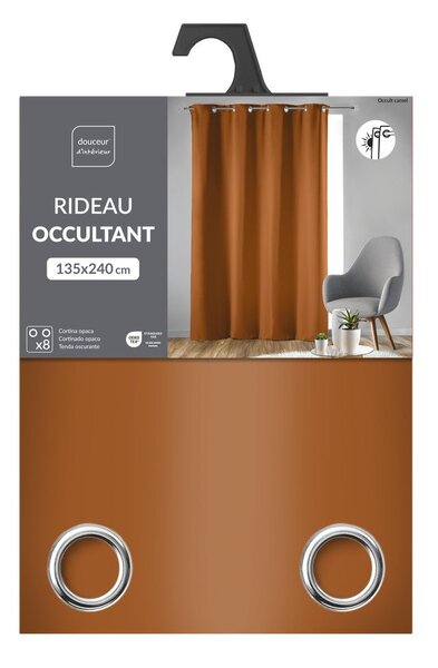 Zatemňovací záves v terakotovej farbe 135x240 cm Occult – douceur d'intérieur