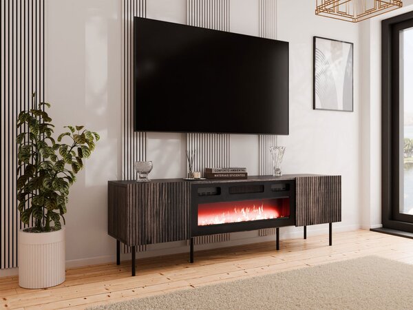 Mirjan24 TV skrinka s krbom Ostani 180, Farby: Orech warmia 5903211350559