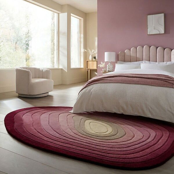 Fialový ručne tkaný vlnený koberec 160x230 cm Puddle Ombre – Flair Rugs