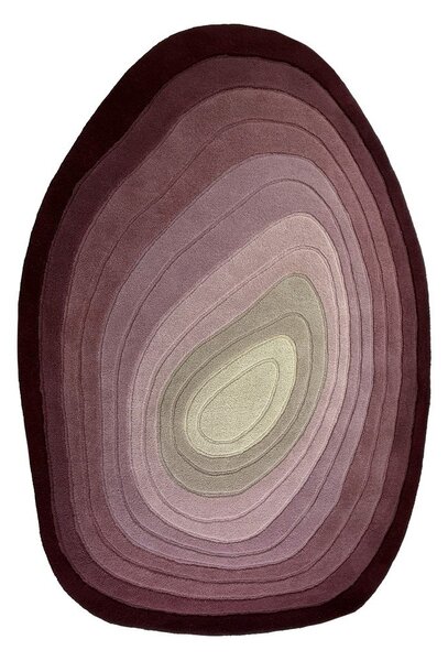 Fialový ručne tkaný vlnený koberec 160x230 cm Puddle Ombre – Flair Rugs
