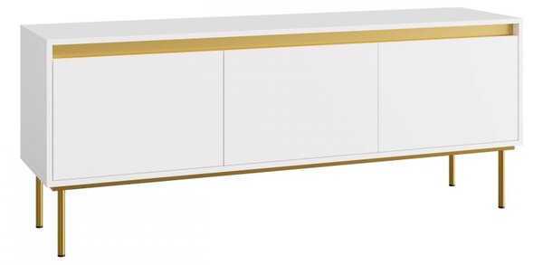 Mirjan24 TV stolík/skrinka Gllane 3D, Farby: čierna / čierna + zlatá 5903211351334