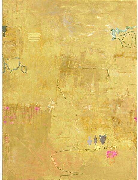 Ručne maľovaný obraz na plátne 88x118 cm Yellow Petite – Malerifabrikken