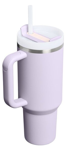 Termoska so slamkou z nehrdzavejúcej ocele v levanduľovej farbe 1,18 l Quencher H2.O FlowState™ Tumbler Purple Dust – Stanley