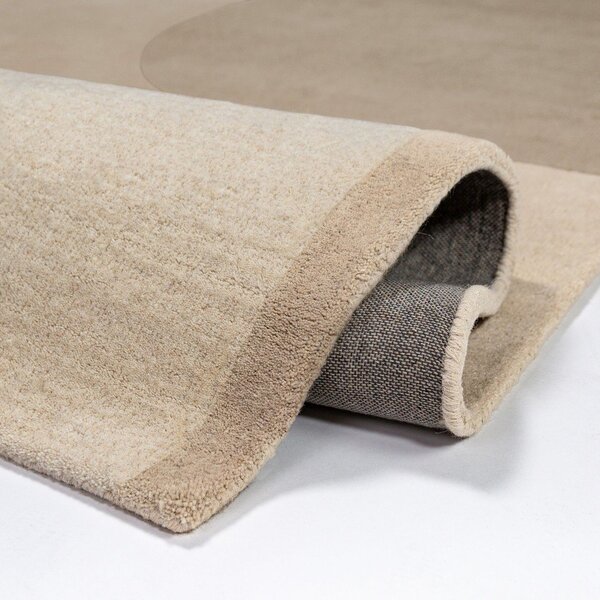 Ručne tkaný vlnený koberec v prírodnej farbe 200x290 cm Lozenge – Flair Rugs