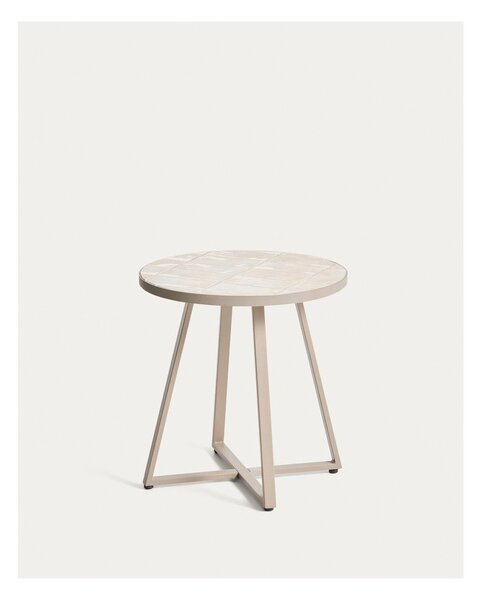 Okrúhly záhradný stolík s keramickou doskou ø 45 cm Tella – Kave Home