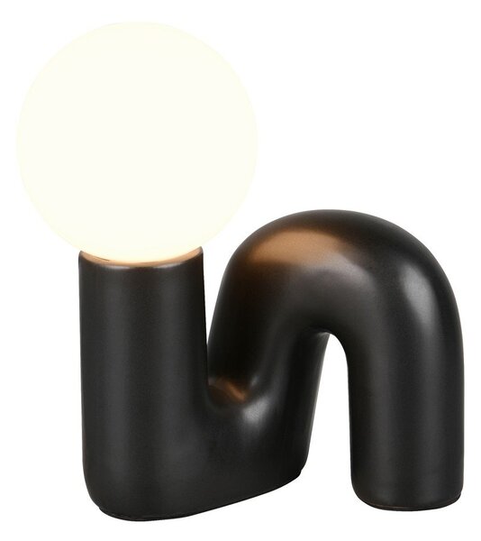 Čierna keramická stolová lampa (výška 21,5 cm) Quinn – Reality