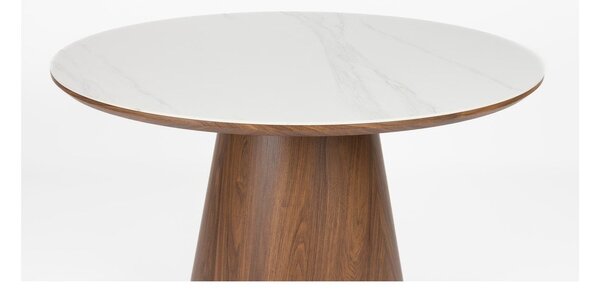 Okrúhly jedálenský stôl s doskou z kameňa ø 115 cm Almira – White Label