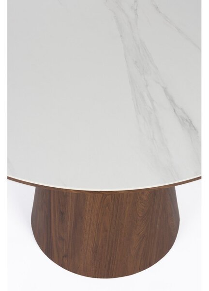Okrúhly jedálenský stôl s doskou z kameňa ø 115 cm Almira – White Label