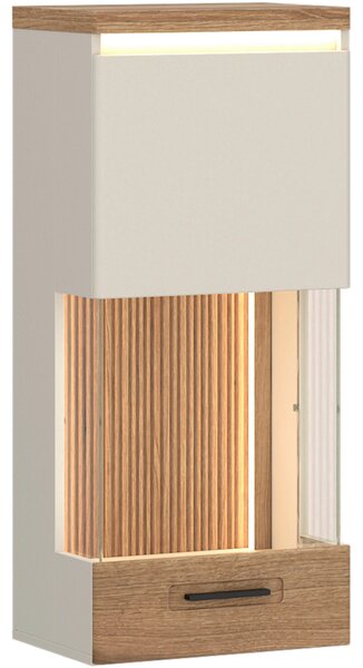 ZÁVESNÁ VITRÍNA, farba duba, kašmírová, 45/103,6/35,6 cm Hom`in - Sklenené vitríny