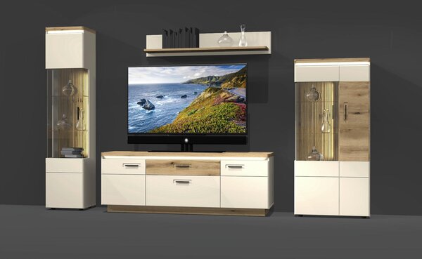 SKRINKA POD TV, farba duba, kašmírová, 180/64,4/44,6 cm Hom`in - TV nábytok