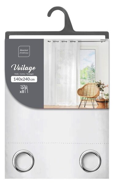 Biela voálová záclona 140x240 cm Lissea – douceur d'intérieur