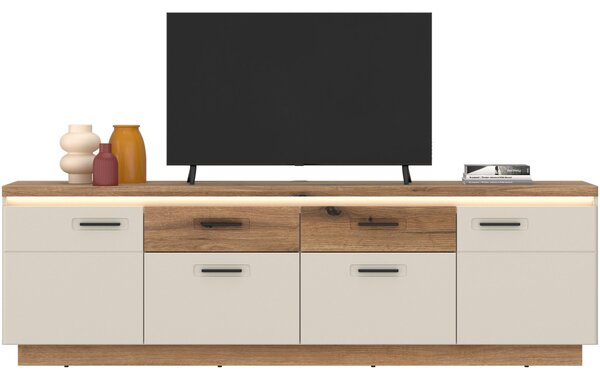 SKRINKA POD TV, farba duba, kašmírová, 210/64,4/44,6 cm Hom`in - TV nábytok
