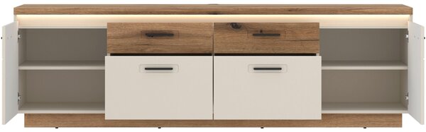 SKRINKA POD TV, farba duba, kašmírová, 210/64,4/44,6 cm Hom`in - TV nábytok