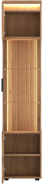 VITRÍNA, farba duba, 45/201,5/35,6 cm Hom`in - Sklenené vitríny