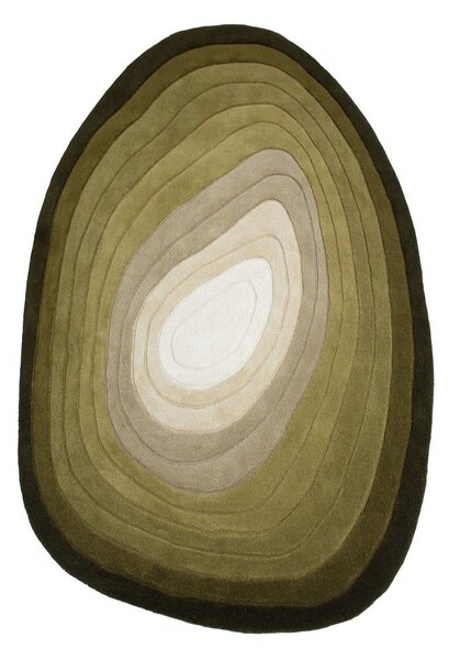 Zelený ručne tkaný vlnený koberec 160x230 cm Puddle Ombre – Flair Rugs