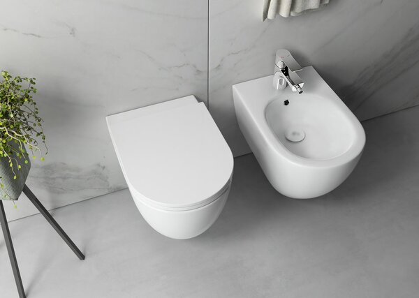 Isvea Isvea, INFINITY bidet závesný 36,5x53cm, matná biela, 10NF41001-2L