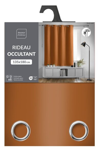 Zatemňovací záves v terakotovej farbe 135x180 cm Occult – douceur d'intérieur
