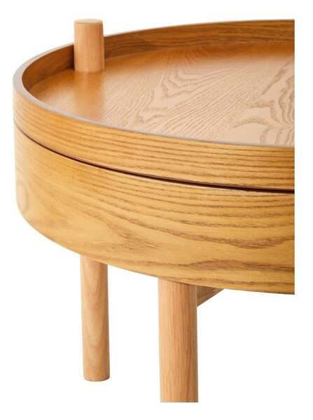 Okrúhly odkladací stolík v dekore borovice ø 60 cm Viborg – Premier Housewares