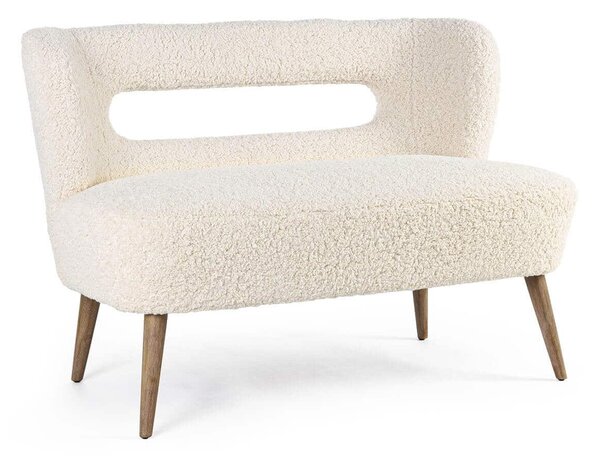 MUZZA Dvojmiestna pohovka cortina biela 115 x 68 x 78