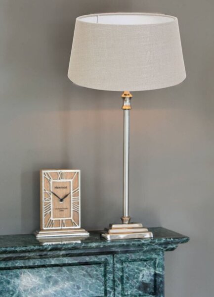 FEDORA Home Lampa stolná strieborná, výška 46 cm