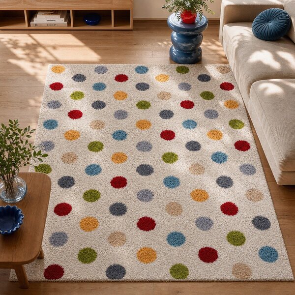 Krémovobiely koberec 133x190 cm Norge Dots – Universal