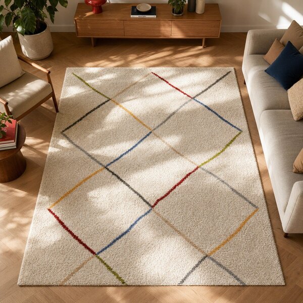 Biely koberec Universal Kasbah White, 160 × 230 cm