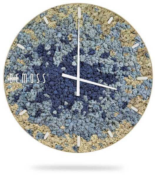 Machové hodiny BEMOSS® SPLASH s ciferníkom - Priemer 40 cm