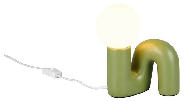 Zelená keramická stolová lampa (výška 21,5 cm) Quinn – Reality