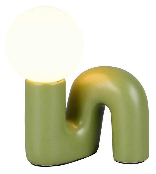 Zelená keramická stolová lampa (výška 21,5 cm) Quinn – Reality