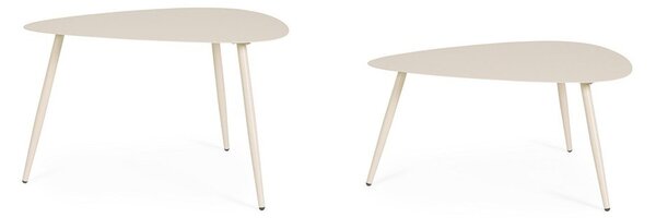 Oceľové záhradné konferenčné stolíky v súprave 2 ks 73,5x77,5 cm Yvonne – Bizzotto