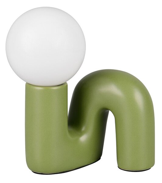 Zelená keramická stolová lampa (výška 21,5 cm) Quinn – Reality
