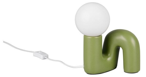 Zelená keramická stolová lampa (výška 21,5 cm) Quinn – Reality