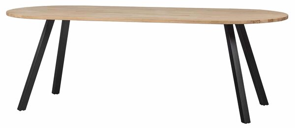MUZZA Oválny jedálenský stôl tablo 220 x 90 cm nohy do tvaru V dubový