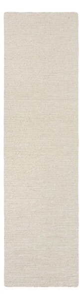 Slonovinový ručne tkaný vlnený behúň 80x230 cm Harris Boucle – Flair Rugs