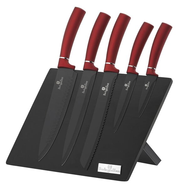 Burgundy BH-2519 sada nožov so stojanom, 6 ks