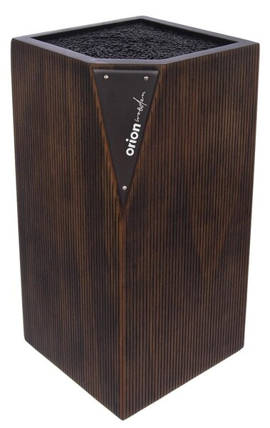 ORION Wooden drevený stojan na nože so štetinami, 11 x 11 x 23 cm