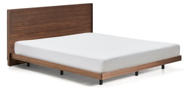 Hnedá dvojlôžková posteľ z brezového dreva s roštom 160x200 cm Norlen – Kave Home