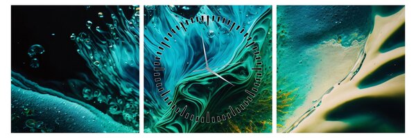Obraz - Abstraktné pozadia (s hodinami) (90x30 cm)