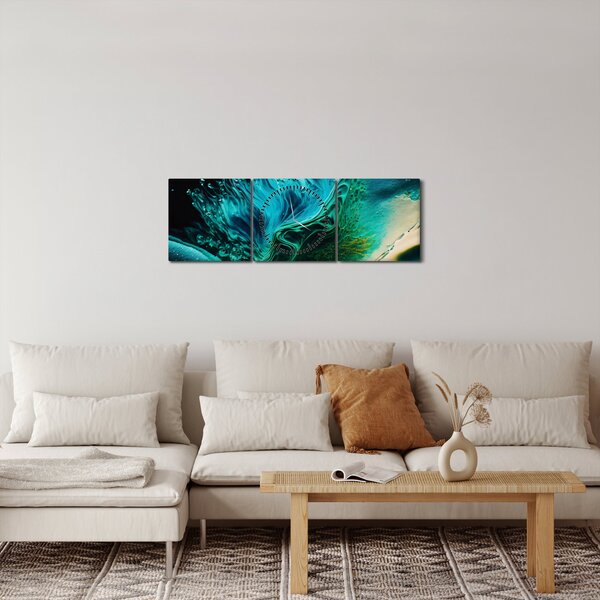 Obraz - Abstraktné pozadia (s hodinami) (90x30 cm)