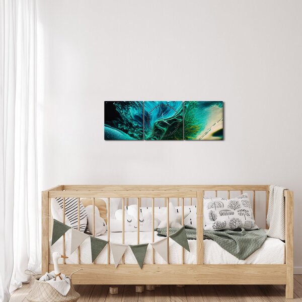 Obraz - Abstraktné pozadia (s hodinami) (90x30 cm)