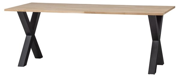 MUZZA Jedálenský stôl tablo 200 x 90 cm nohy do tvaru X dubový