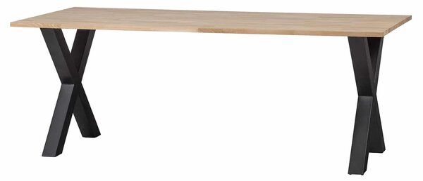 MUZZA Jedálenský stôl tablo 200 x 90 cm nohy do tvaru X dubový
