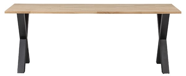 MUZZA Jedálenský stôl tablo 200 x 90 cm nohy do tvaru X dubový