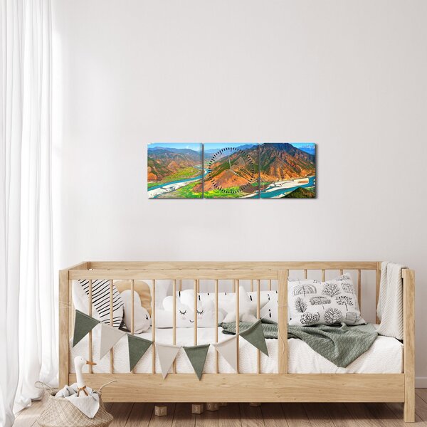 Obraz - River Yangtze (s hodinami) (90x30 cm)